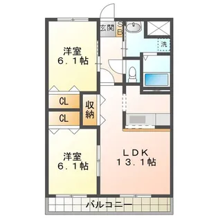 ヴィレッヂ イツオ【1階】の間取り