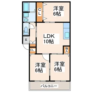 ユーキハイム帯山【2階】の間取り
