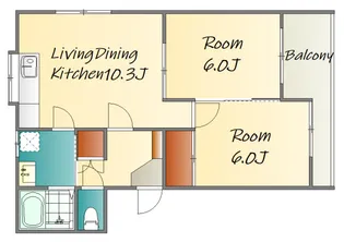 広島県広島市西区南観音1【マンション】の間取り