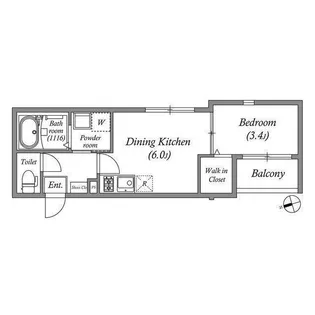 ハーモニーテラス住吉II(HarmonyTerrace)【2階】の間取り