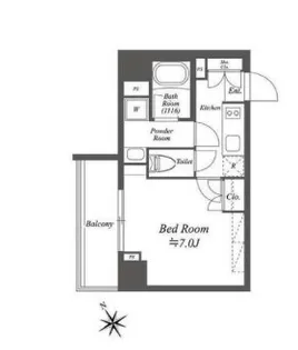 ブライズ白金台【5階】の間取り
