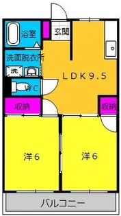 エルハイムミカノ【2階】の間取り