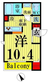 コンフォート梅島【1階】の間取り