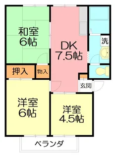 グリーンサイドハイツB【1階】の間取り