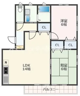 熊本県熊本市西区田崎1【アパート】の間取り