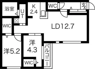 ラヴィ南平岸 (LAVI南平岸)【2階】の間取り