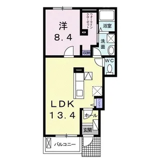 シャイニングスマイルIIA【1階】の間取り