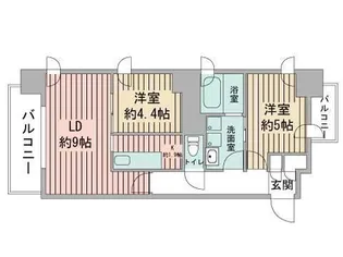 ヴォーネン円山裏参道【2階】の間取り