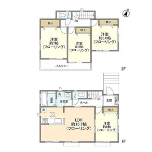 埼玉県幸手市南1【一戸建】の間取り