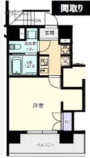 東京都中央区日本橋箱崎町【マンション】の間取り