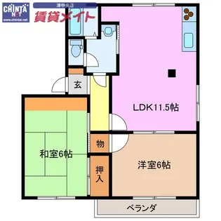 フォレストハイツ【2階】の間取り