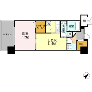 グランドテラス新都心【8階】の間取り