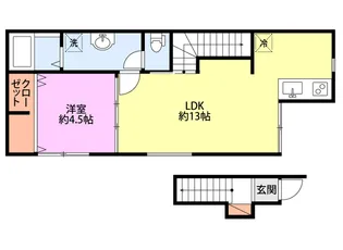 新潟県新潟市東区中山7【アパート】の間取り