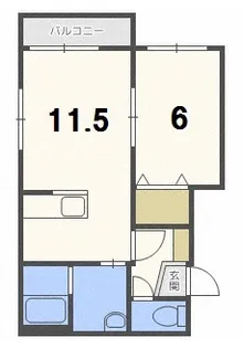 ジョヴァンニ菊水【1階】の間取り