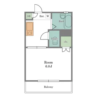 パークサイド駒沢B棟【2階】の間取り