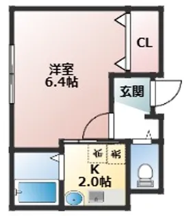 ラブィーエスパ―ス【2階】の間取り