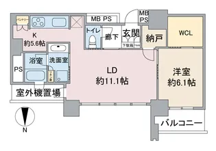 グランドミッドタワーズ大宮フォレストタワー【26階】の間取り