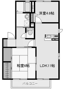 グランドールB【2階】の間取り