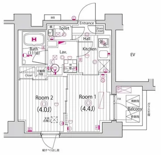 ガーラ・プレシャス新小岩【3階】の間取り