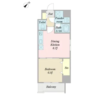 ルミエール巣鴨【4階】の間取り