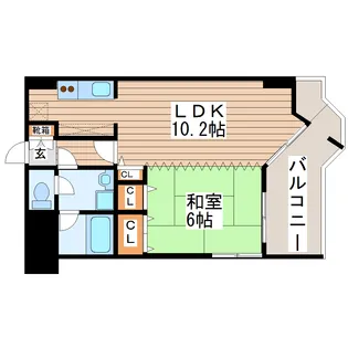 カルロ北目【8階】の間取り