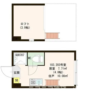 Lavish赤羽【1階】の間取り