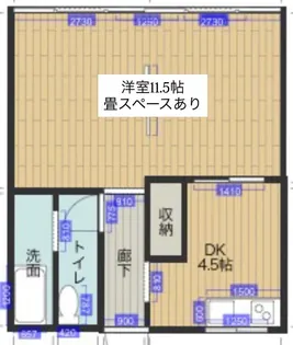 園川アパート【1階】の間取り