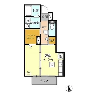 セジュールアマンド【1階】の間取り