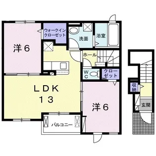 ザ・ヒルズ【2階】の間取り