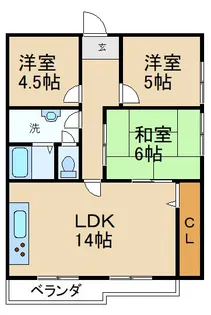 サンヒルズ杉本II【2階】の間取り