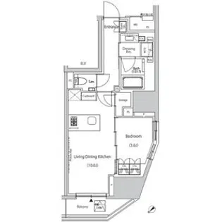 ザ・パークハビオ市ヶ谷ウエスト【6階】の間取り