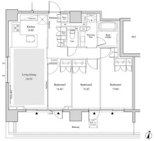 ザ・パークハビオ代々木【6階】の間取り