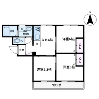 加登屋サンハイツ2号館【2階】の間取り