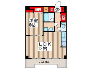 アパートメントウィステリア【6階】の間取り