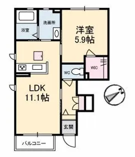 セントリビエ【1階】の間取り