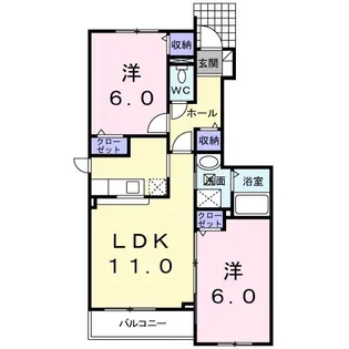 プラシード カーサT・R II【1階】の間取り