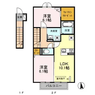 ボナール泉台 B【2階】の間取り
