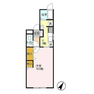 コモンライフ臥木河原【2階】の間取り