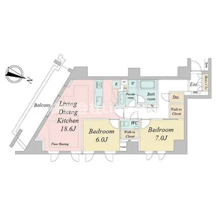 ドゥーエ早稲田【2階】の間取り
