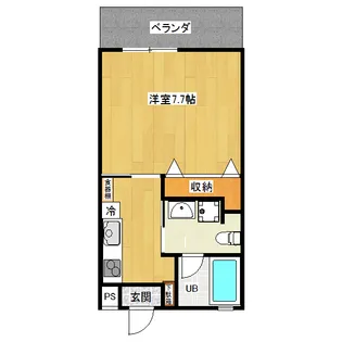 ゴールド仲座【1階】の間取り