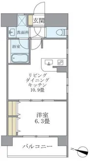 ラキャリラット日本橋【2階】の間取り
