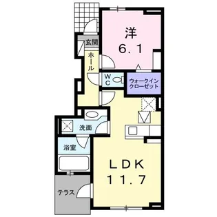 グレース ヴィラ V【1階】の間取り