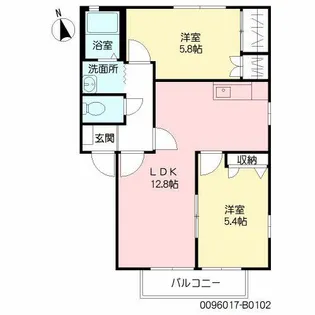 ハイアットセト B棟【1階】の間取り