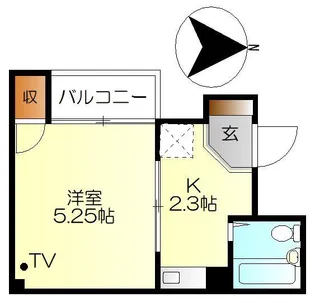 アメニティ本通【6階】の間取り