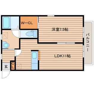 シャーメゾンコートC【2階】の間取り