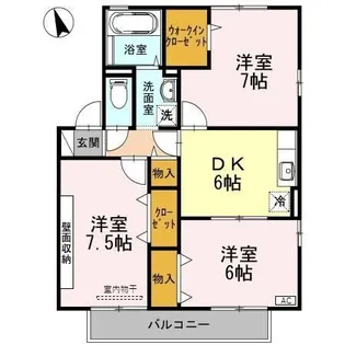 ラ・デファンス【2階】の間取り
