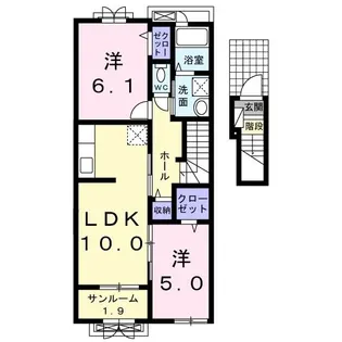 プラシードガーデンIII【2階】の間取り