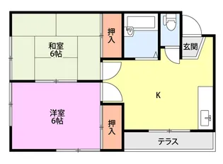 コーポ鈴木【1階】の間取り