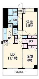 パークレジデンス市川【2階】の間取り