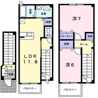 ピアッツァ セルカ【2階】の間取り